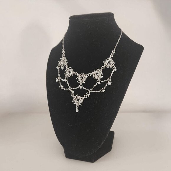 Vintage antique fairy princess chandelier necklace with a small silver chain - Picture 11 of 11